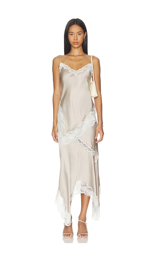 view 5 of 6 Vallin Midi Skirt in Light Taupe
