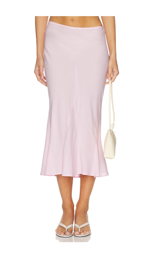view 1 of 6 Opal Midi Skirt in Powder Pink