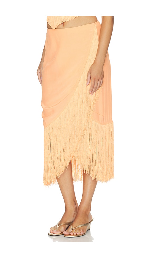 view 3 of 6 Silvia Maxi Skirt in Sunset Orange