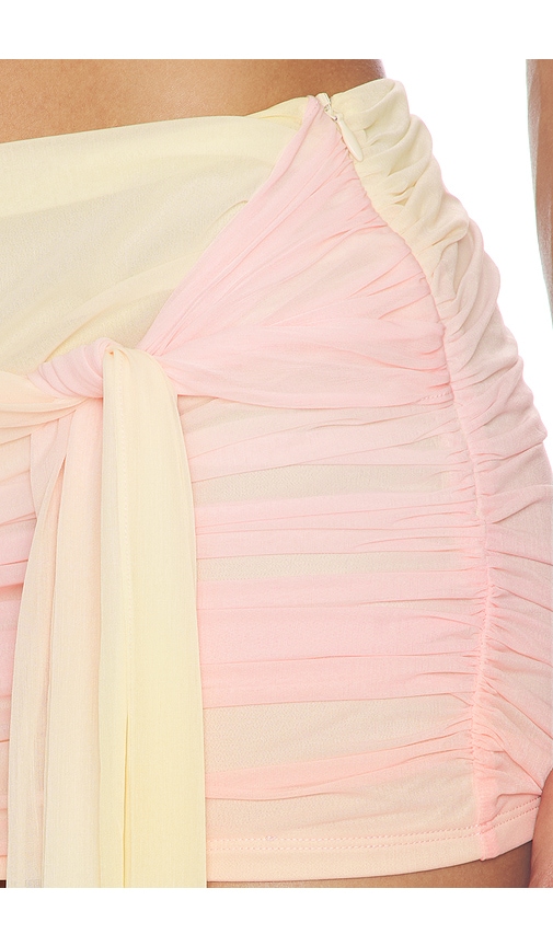 view 6 of 6 Viola Mini Skirt in Sunset Ombre