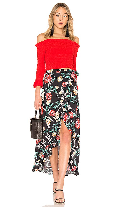 view 4 of 4 Waves For Days Wrap Skirt in Bold Floral