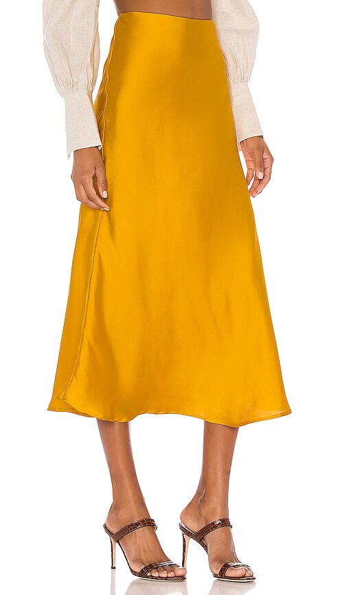 view 2 of 4 Madalena Midi Skirt in Sunflower Yellow