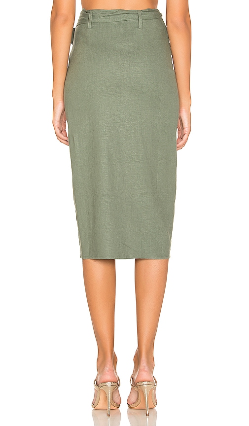 view 3 of 4 Midi Skirt in Sage Green