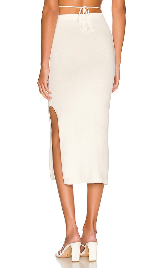 view 3 of 4 Baylor Midi Skirt in White
