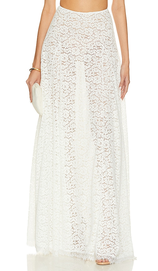Lovers and Friends Emilia Skirt in White Lace