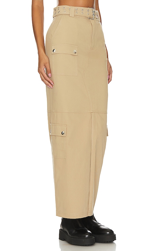 Shop Lovers & Friends Remy Maxi Skirt In Taupe Neutral