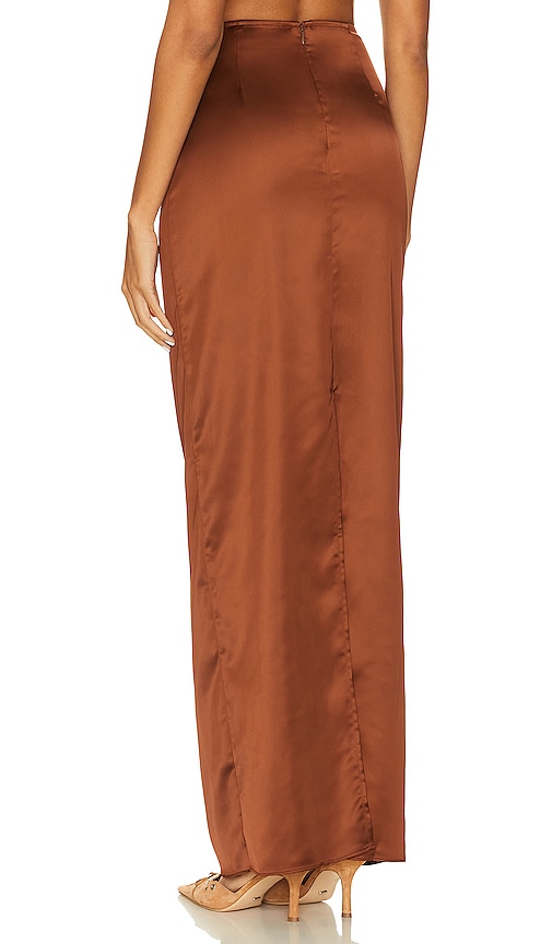view 3 of 4 River Maxi Skirt in Chocolate Brown
