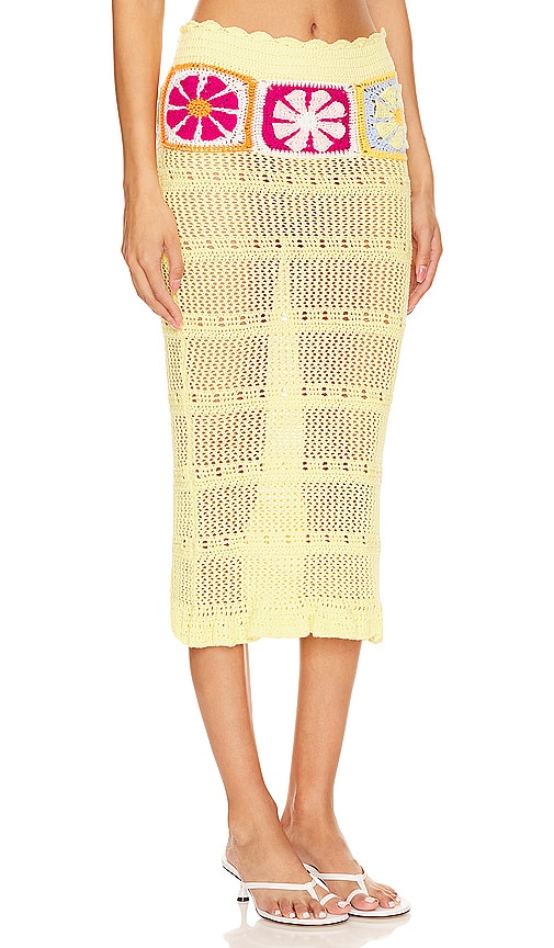 view 2 of 4 Florence Midi Skirt in Yellow Multi