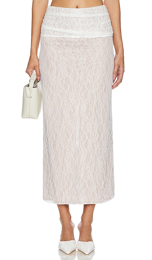 Lovers and Friends Jocelyn Maxi Skirt in White Lace | REVOLVE