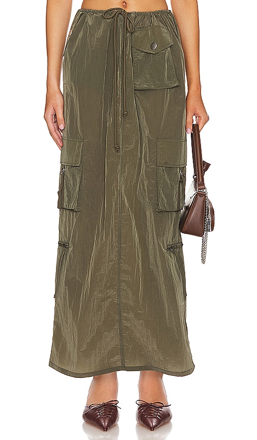 view 1 of 4 Noah Maxi Skirt in Olive Green