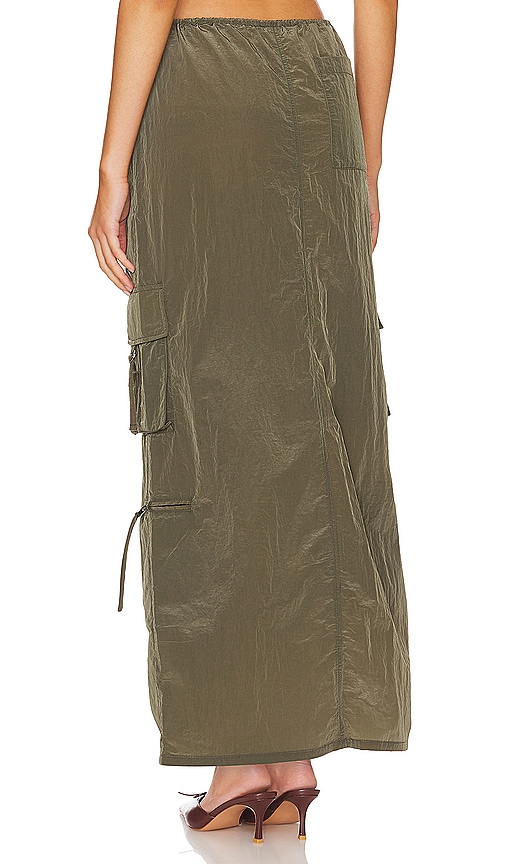 view 3 of 4 Noah Maxi Skirt in Olive Green