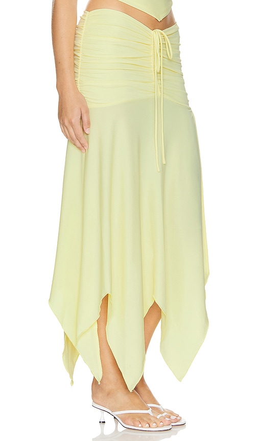Shop Lovers & Friends Surya Midi Skirt In Soft Yellow