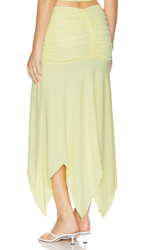 view 4 of 5 Surya Midi Skirt in Soft Yellow