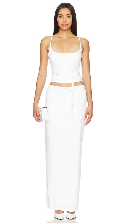 view 4 of 4 x Maggie MacDonald Carolyn Maxi Skirt in White