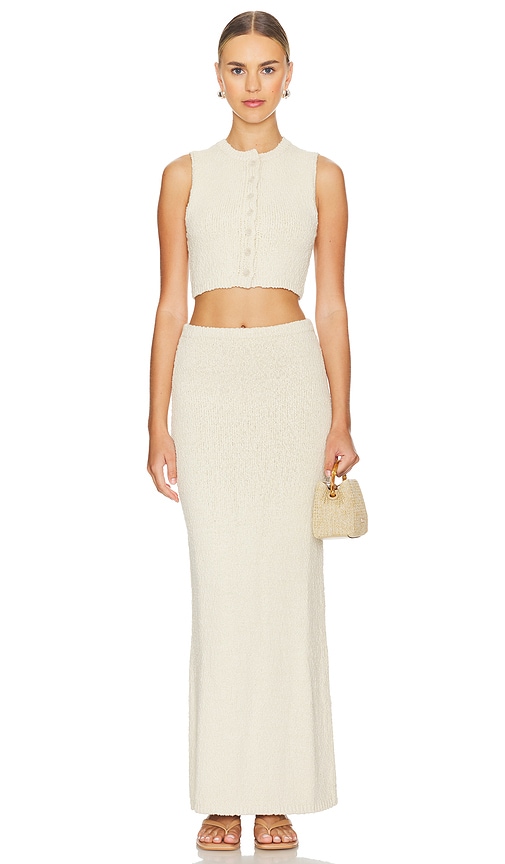 view 4 of 5 Agnese Maxi Skirt in Cream