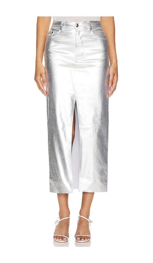 view 1 of 4 Naomi Maxi Skirt in Silver