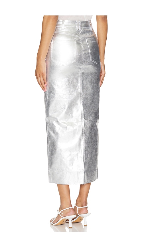 view 3 of 4 Naomi Maxi Skirt in Silver