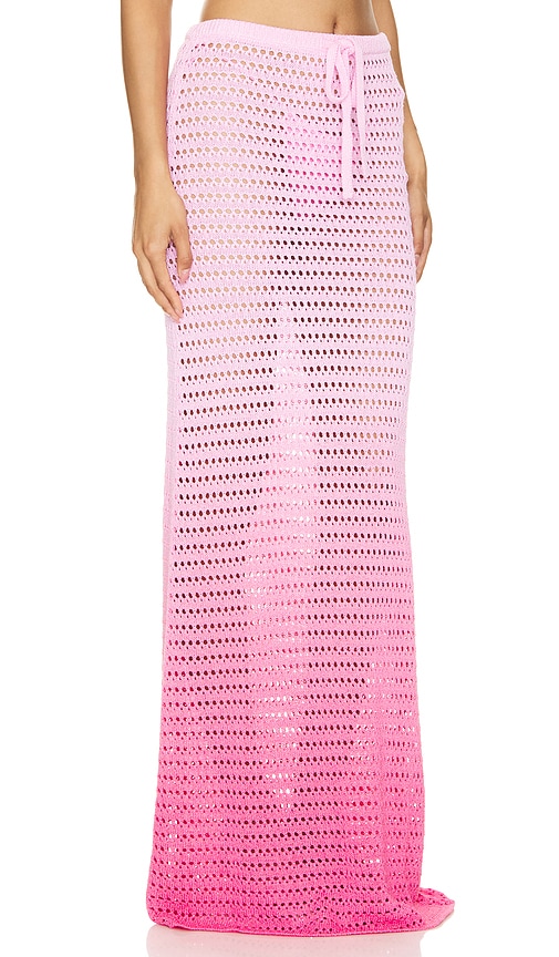 Shop Lovers & Friends Viank Mesh Maxi Skirt In Pink Ombre