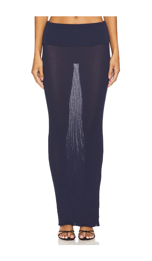 view 1 of 6 Ellison Sheer Maxi Skirt in Navy