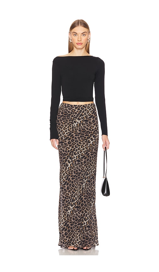 view 5 of 6 Atwood Maxi Skirt in Liquid Leopard