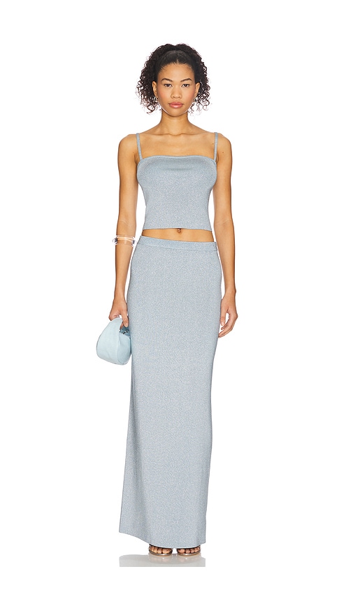 view 5 of 6 Carla Maxi Skirt in Ice Blue