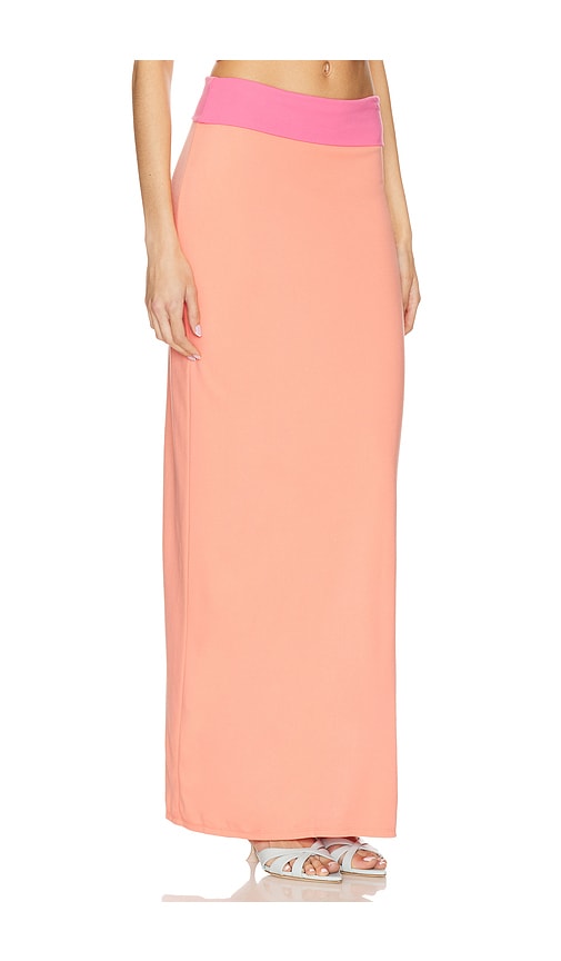 view 2 of 6 Tulip Maxi Skirt in Coral & Pink