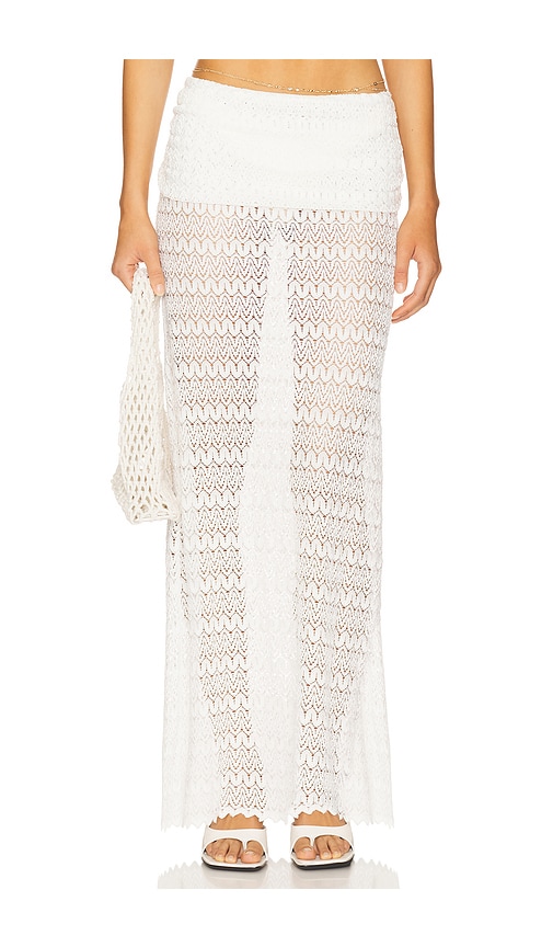 view 1 of 6 Nadina Maxi Skirt in White