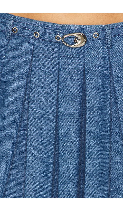 view 6 of 6 Simone Mini Skirt in Denim Blue
