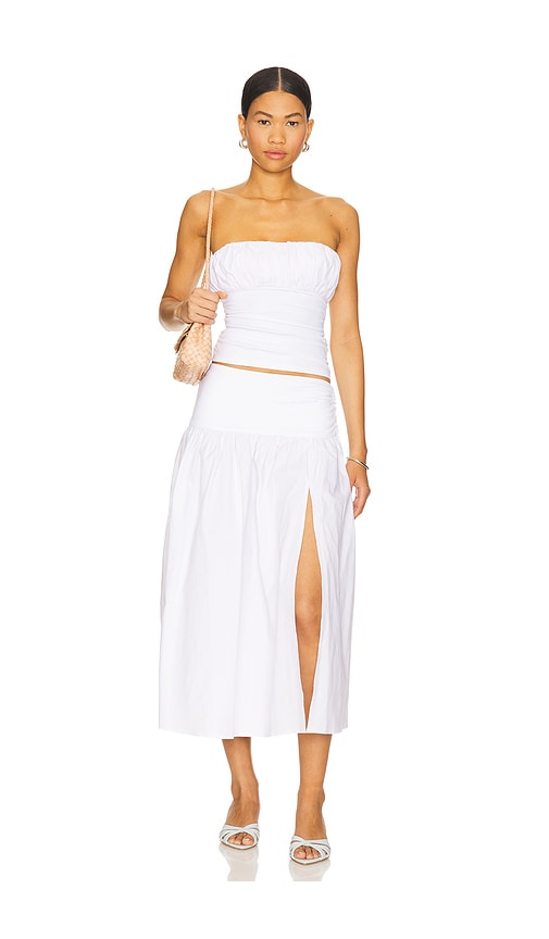 view 6 of 7 Mac Midi Skirt in White