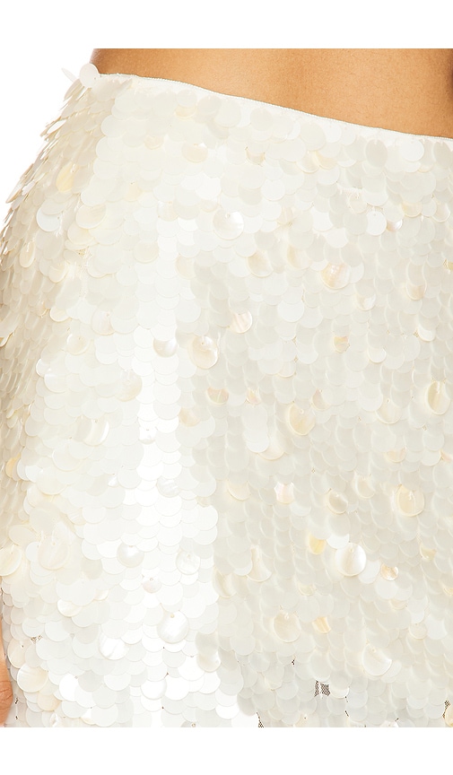 view 6 of 6 Delphine Mini Skirt in White Shell