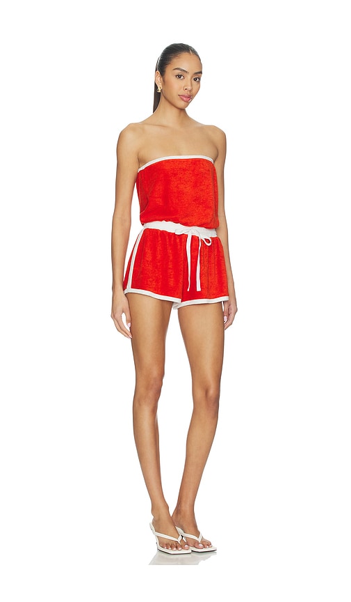 view 2 of 3 Tessa Romper in Red & White