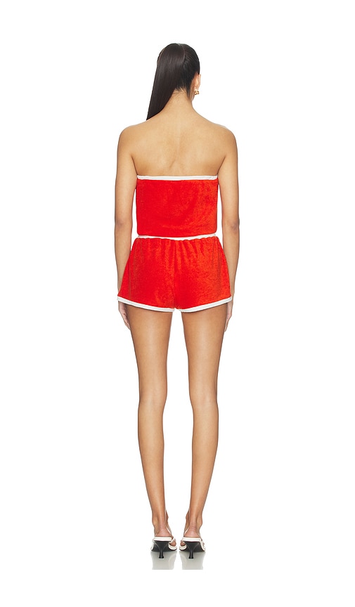 view 3 of 3 Tessa Romper in Red & White