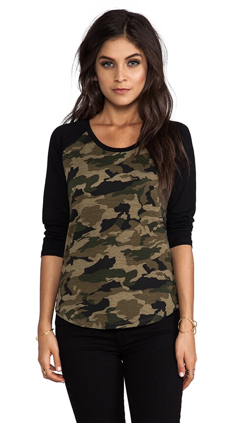 camo baseball tee