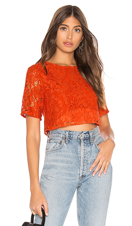 view 1 of 4 Raine Crop Top in Deep Coral