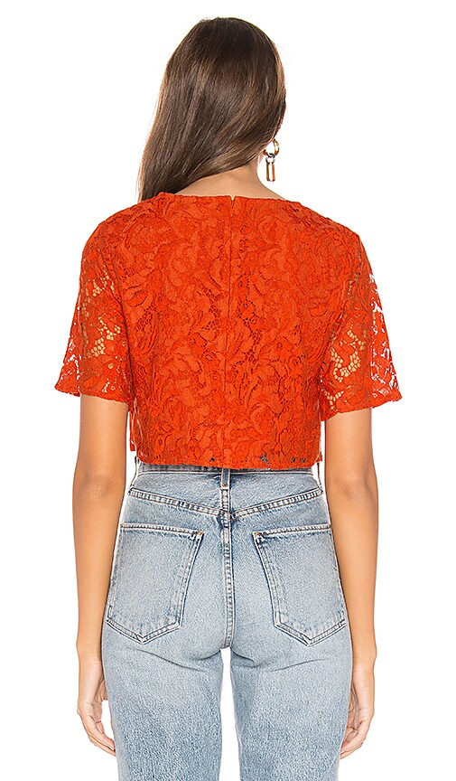 view 3 of 4 Raine Crop Top in Deep Coral