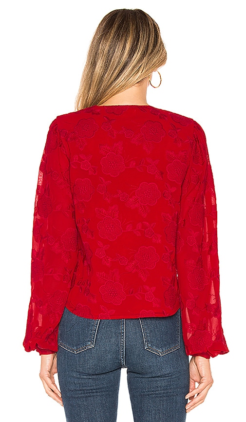 view 3 of 5 Theo Blouse in Berry Red