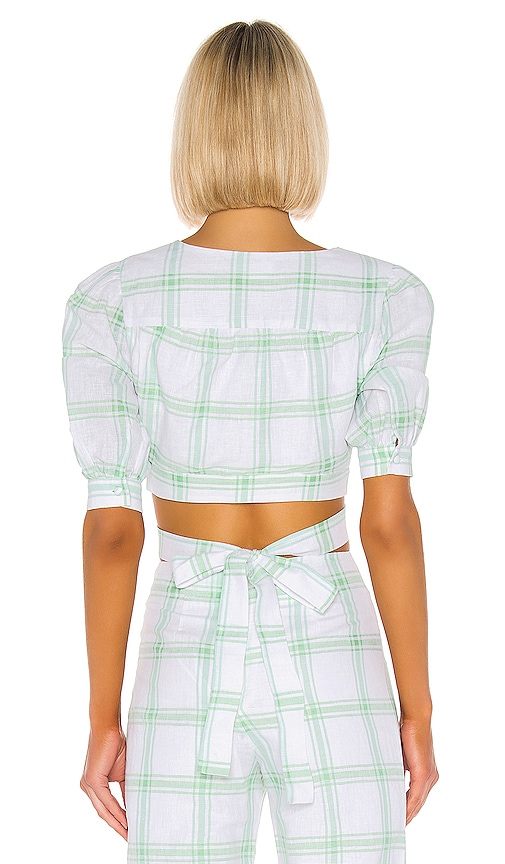 view 3 of 4 Tori Top in Green Plaid
