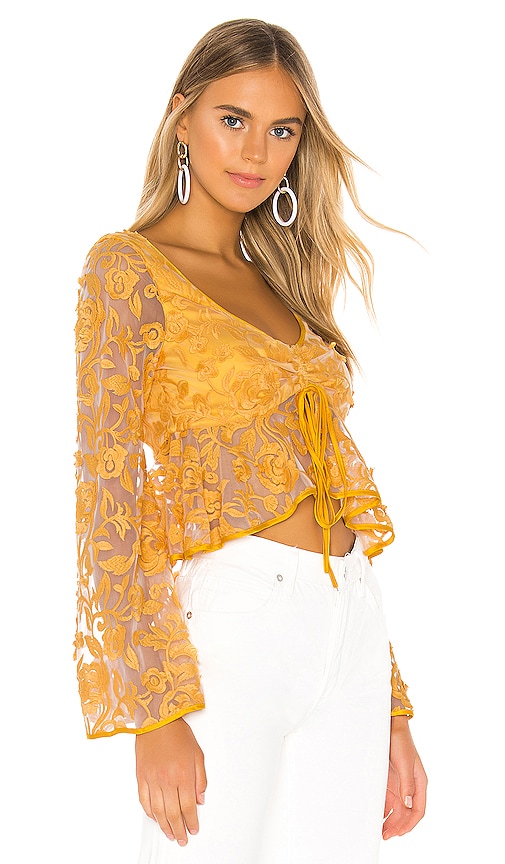 view 2 of 4 Lilly Top in Goldenrod Yellow