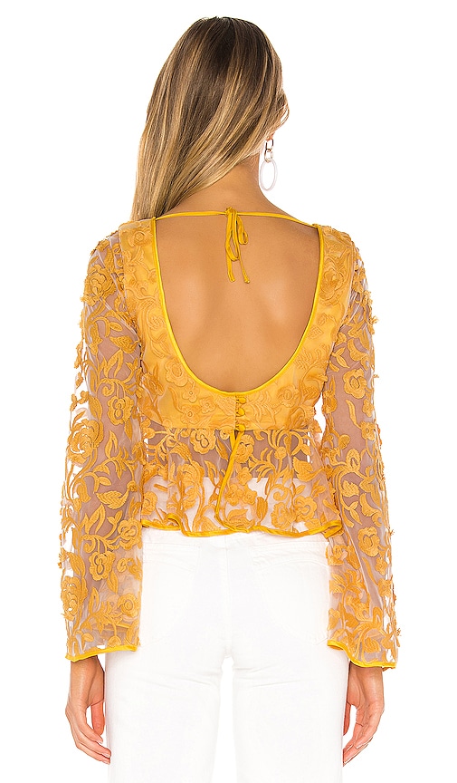 view 3 of 4 Lilly Top in Goldenrod Yellow