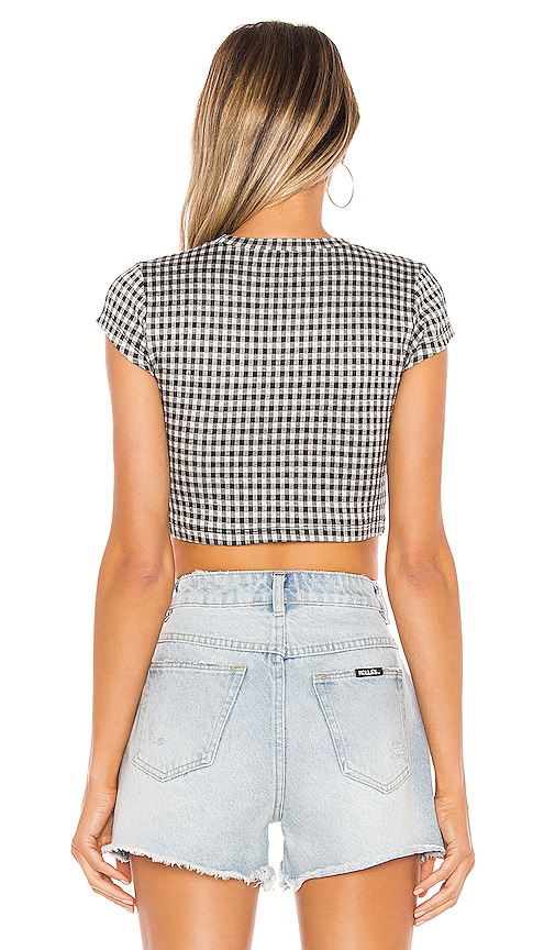 view 3 of 4 Carin Top in Black Gingham