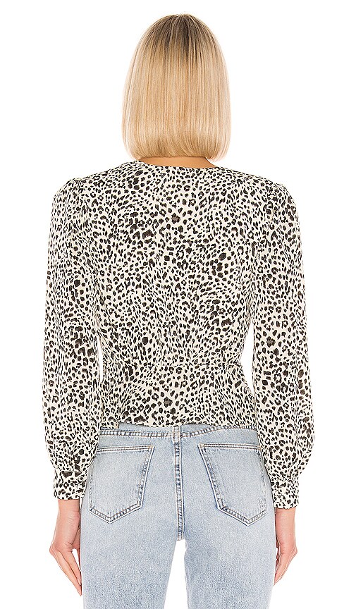 view 3 of 4 Elane Top in Ivory Leopard