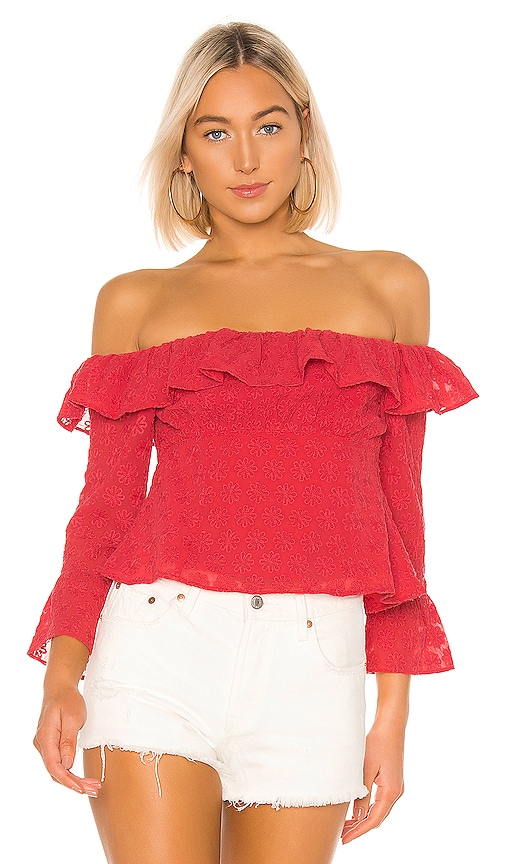view 1 of 5 Farren Blouse in Tomato Red