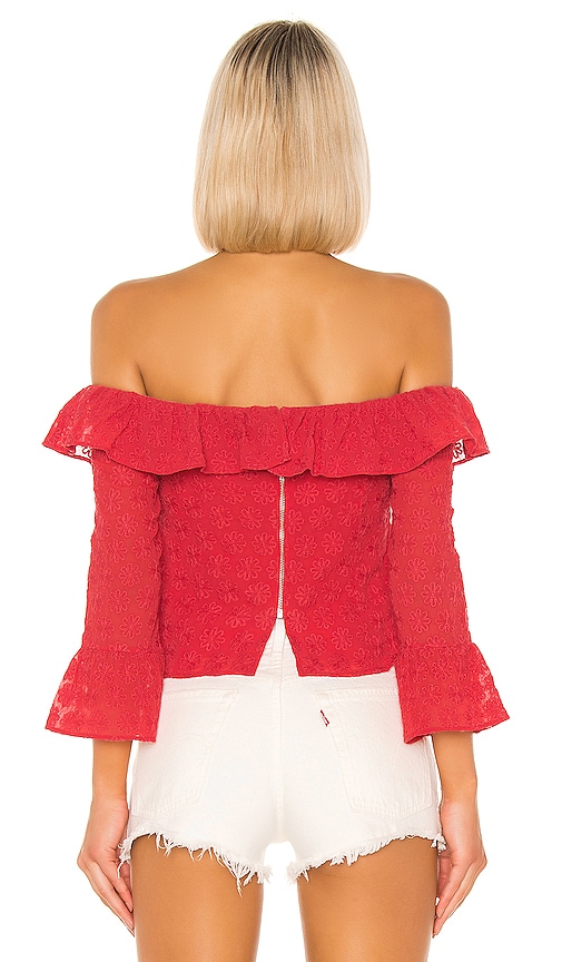 view 3 of 5 Farren Blouse in Tomato Red