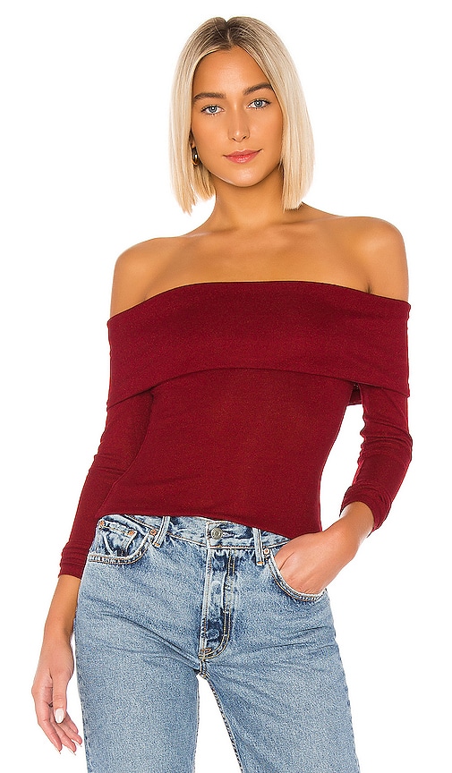view 1 of 4 Arielle Top in Cabernet Red