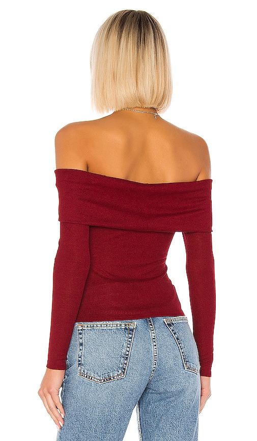 view 3 of 4 Arielle Top in Cabernet Red