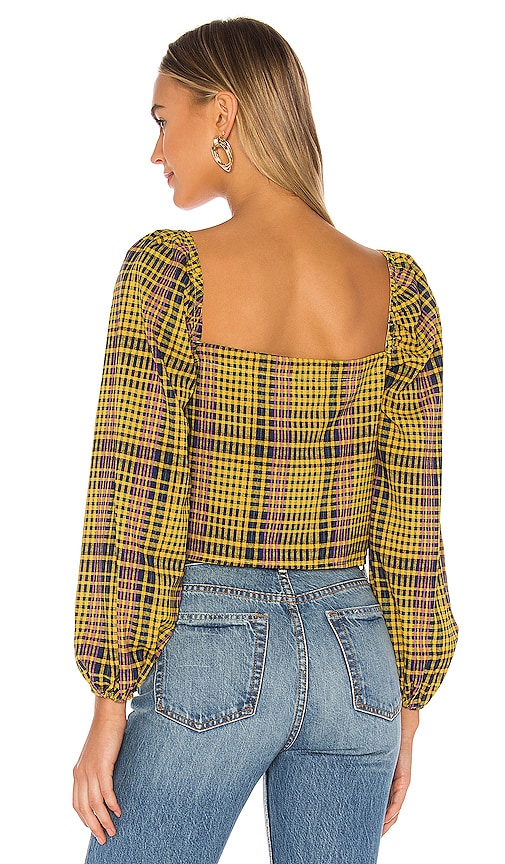 view 3 of 4 Tucker Top in Yellow Plaid