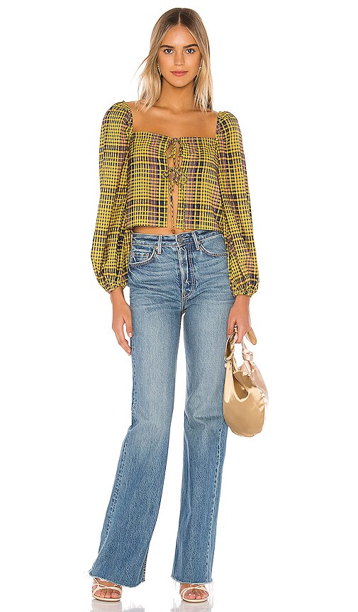 view 4 of 4 Tucker Top in Yellow Plaid