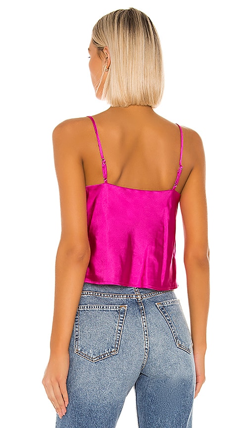 view 3 of 4 Rhode Cropped Cami Top in Magenta Pink