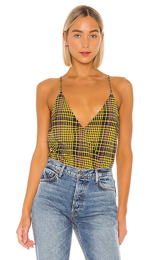 view 1 of 5 Bianca Bodysuit in Yellow Plaid