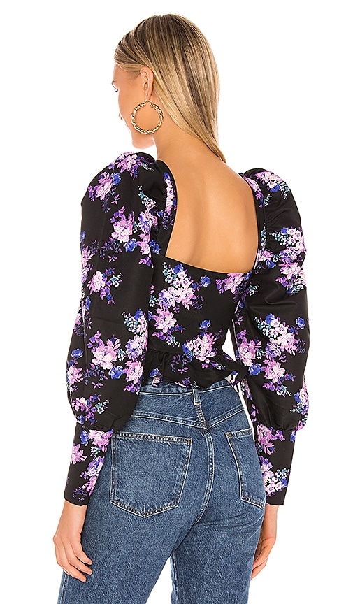 view 3 of 4 Tayla Top in Royal Floral